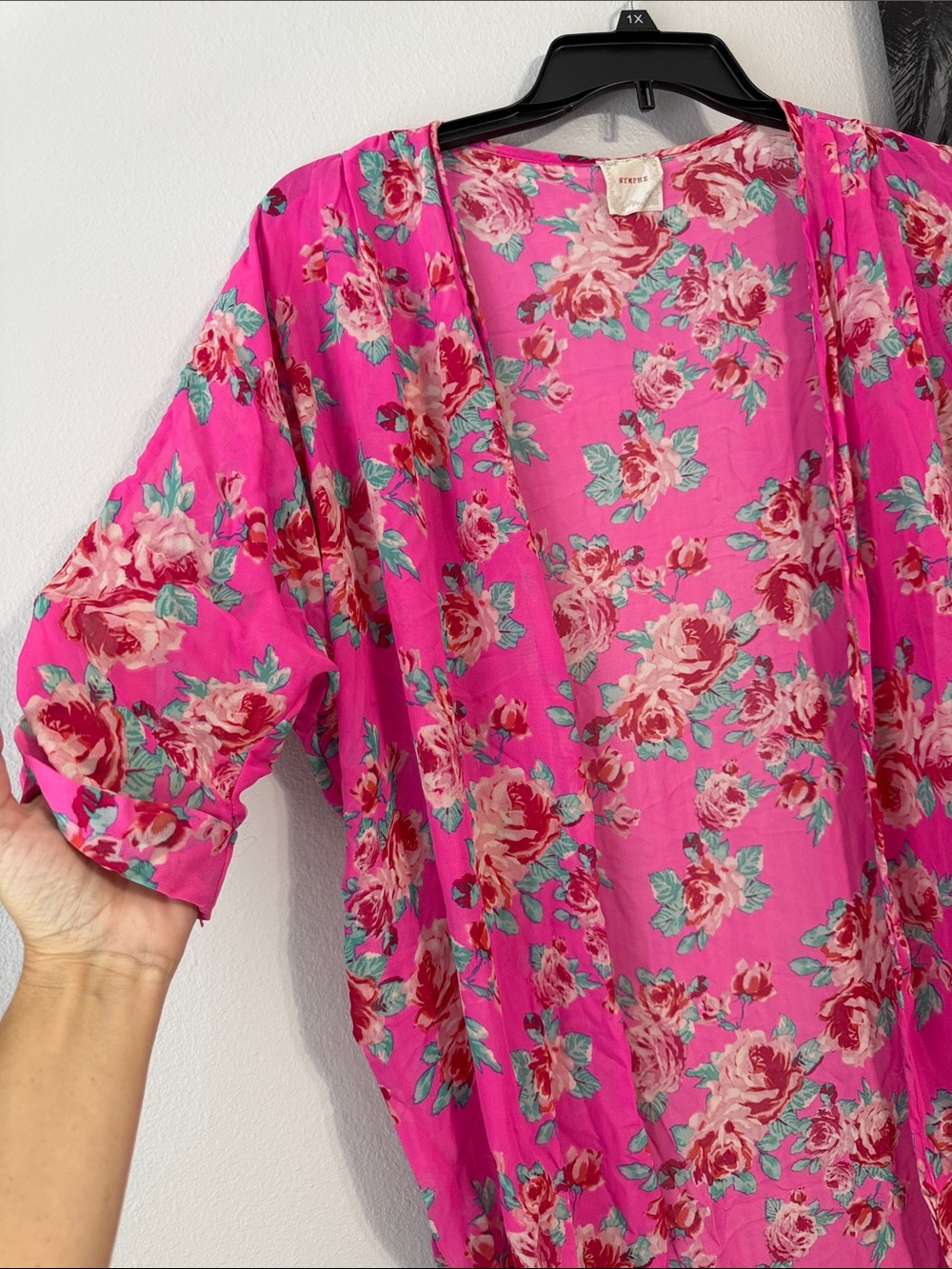 Floral Kimono - Hot Pink OSFM - Picture 3 of 5